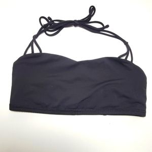 Lululemon Black Halter Cage Back Bra Size 8